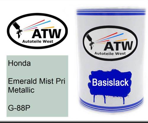 Honda, Emerald Mist Pri Metallic, G-88P: 500ml Lackdose, von ATW Autoteile West.